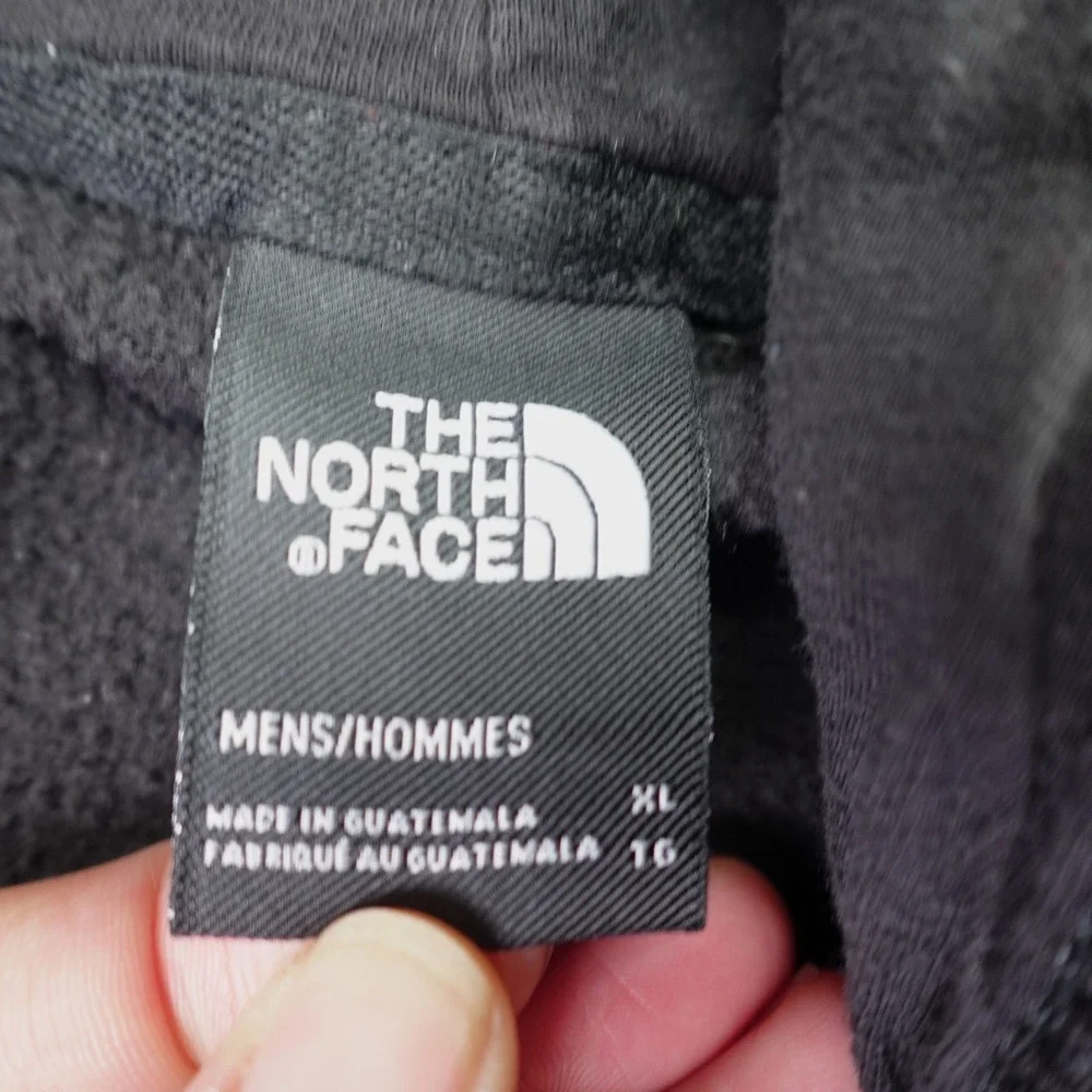 The North Face Hoodie Mens XL Black Logo All Over Print Pullover